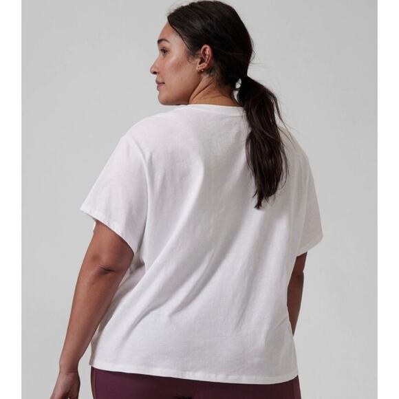 Athleta Daily Relaxed Artist Graphic White Tee Size 2X NWT - Picture 6 of 6